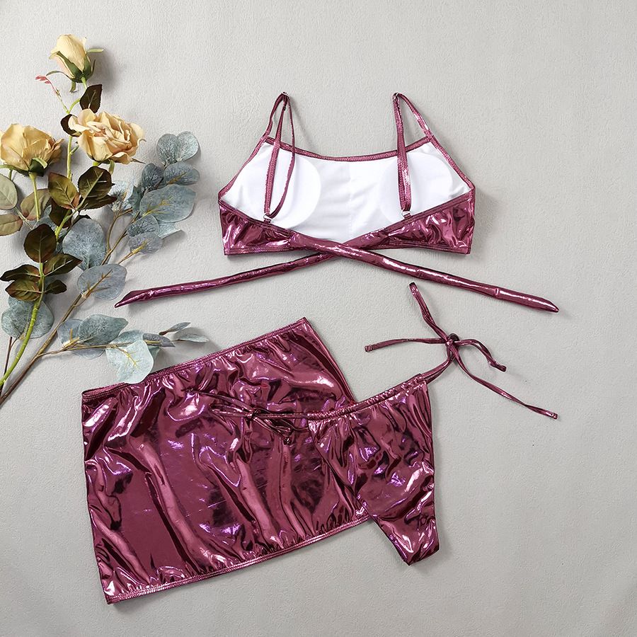 Metallic Pink Bikini Set_2