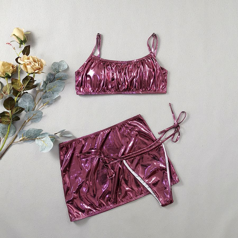 Metallic Pink Bikini Set_0