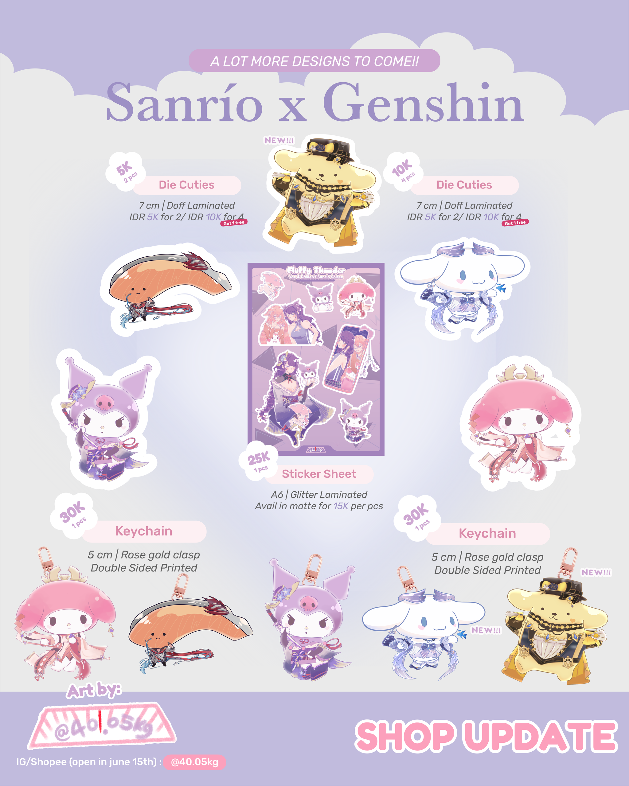 Sanrío x Genshin: Keychains_0