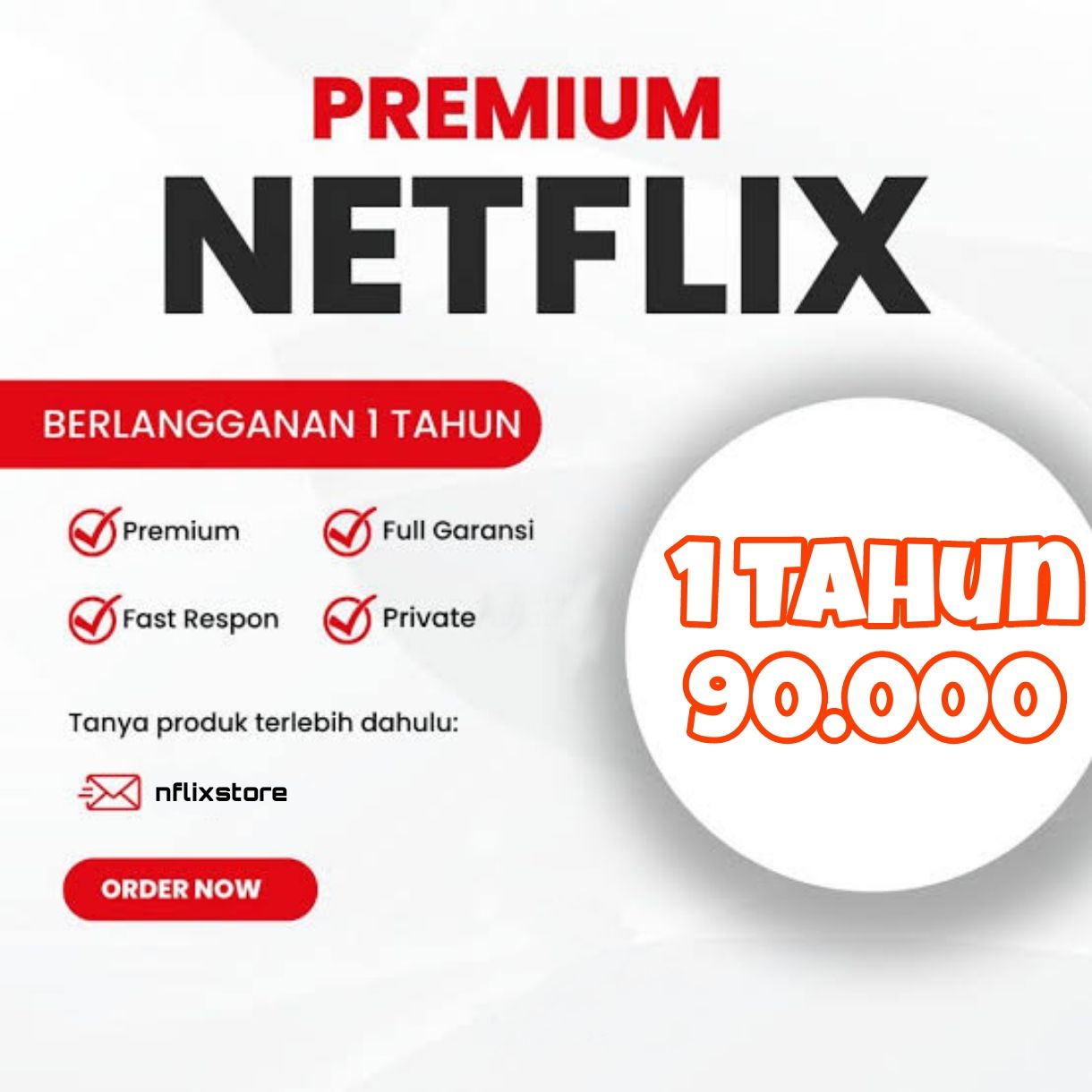 Netflix premium 1tahun full garansi _0