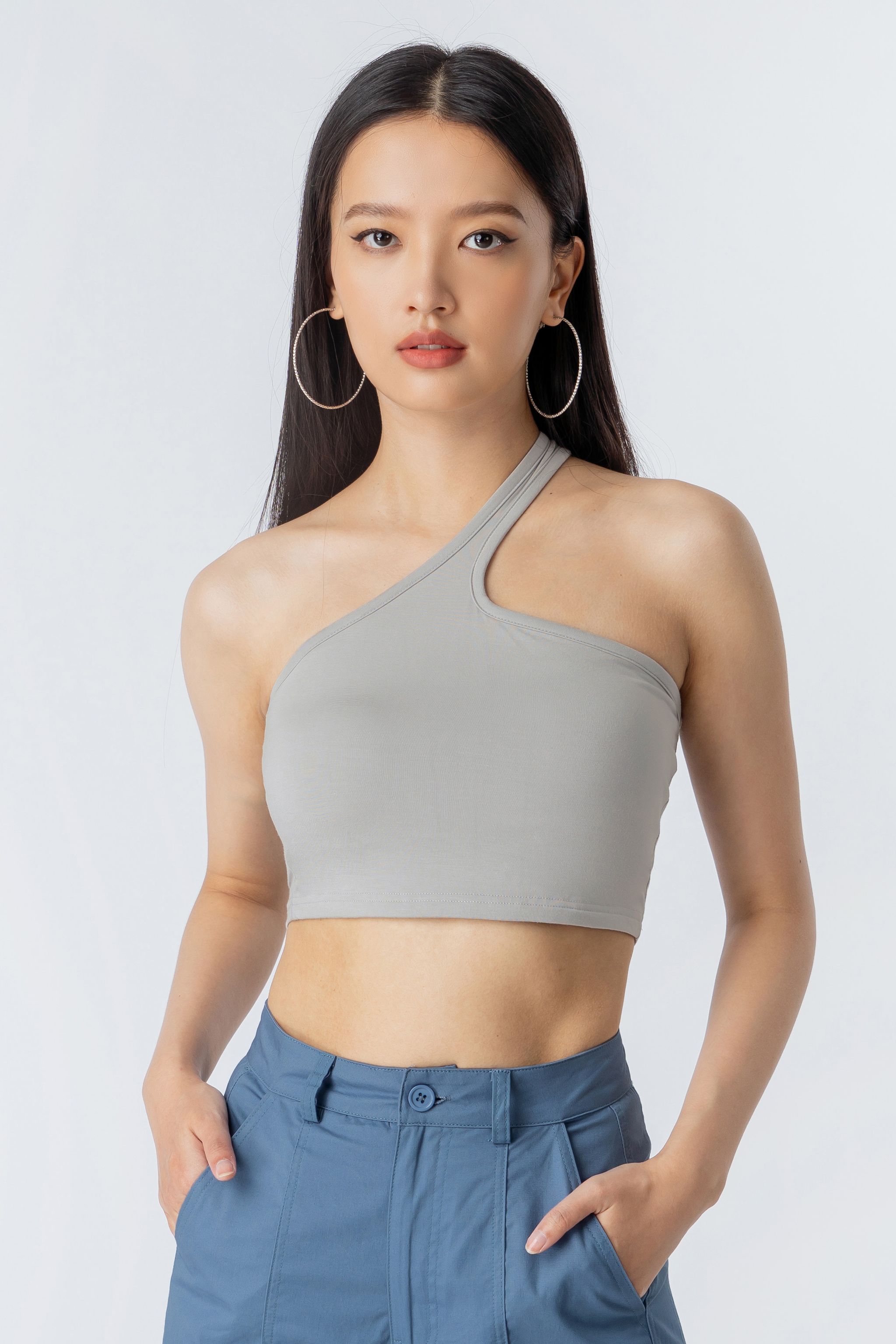 Acute Top in Light Grey (XS)_0