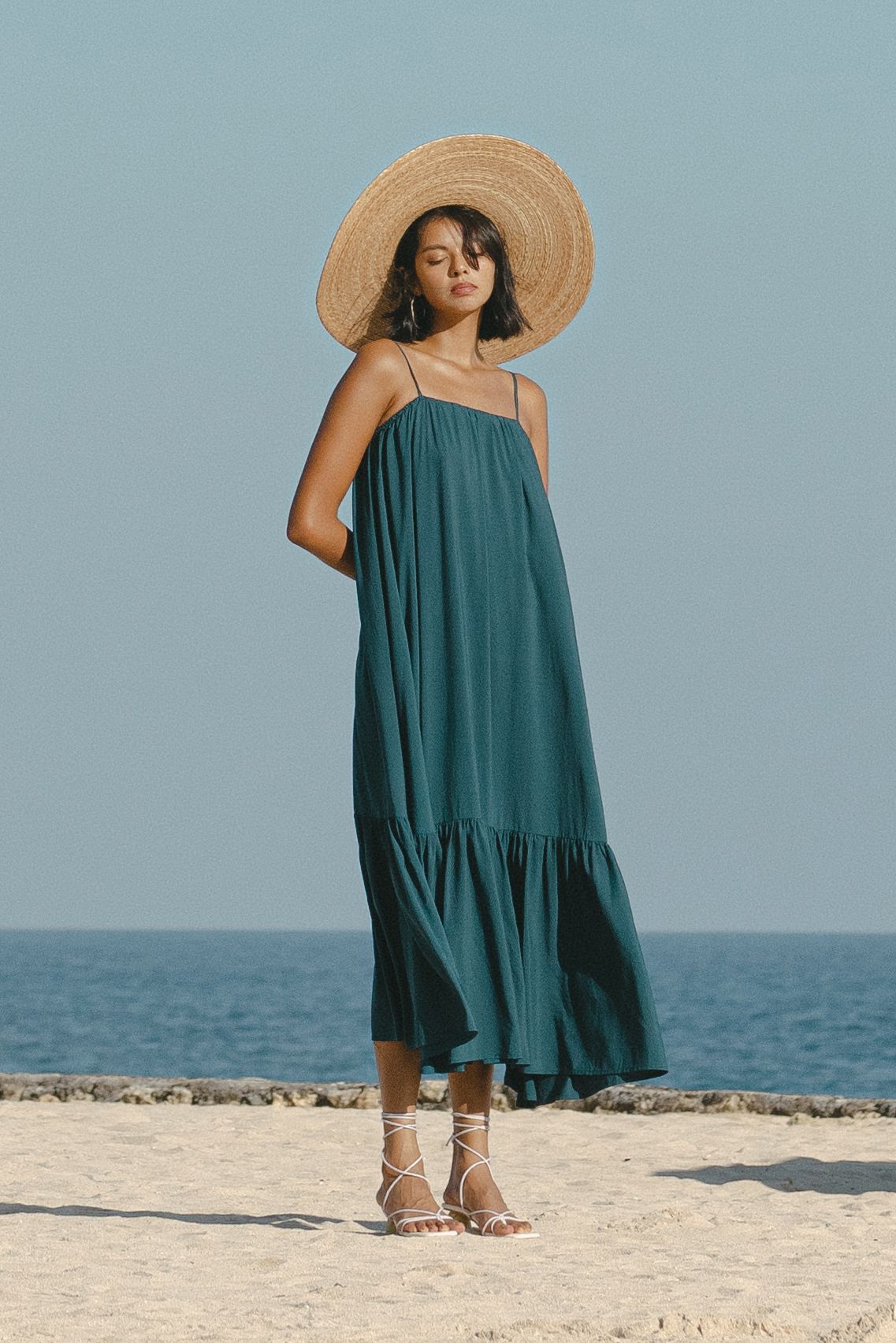 Beach Please Maxi in Teal (S)_1