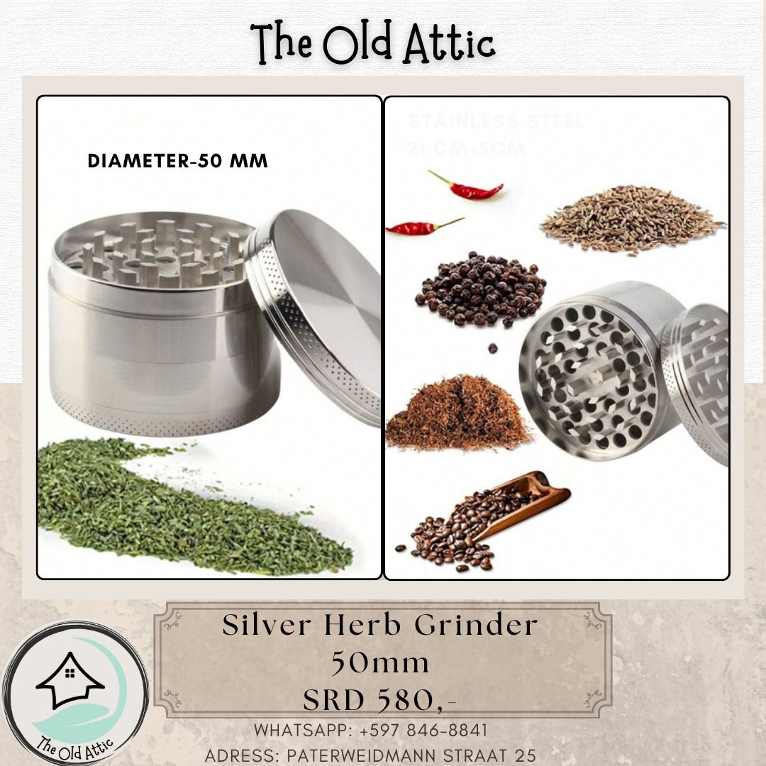 Silver Herb Grinder 50MM_0