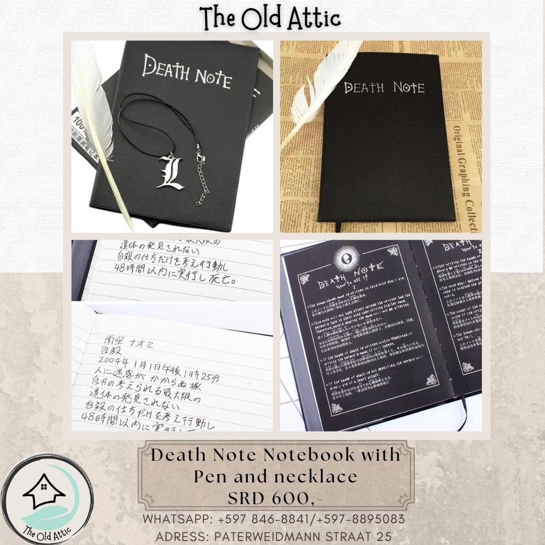 Death Note Notebook With Pen And Necklace_0