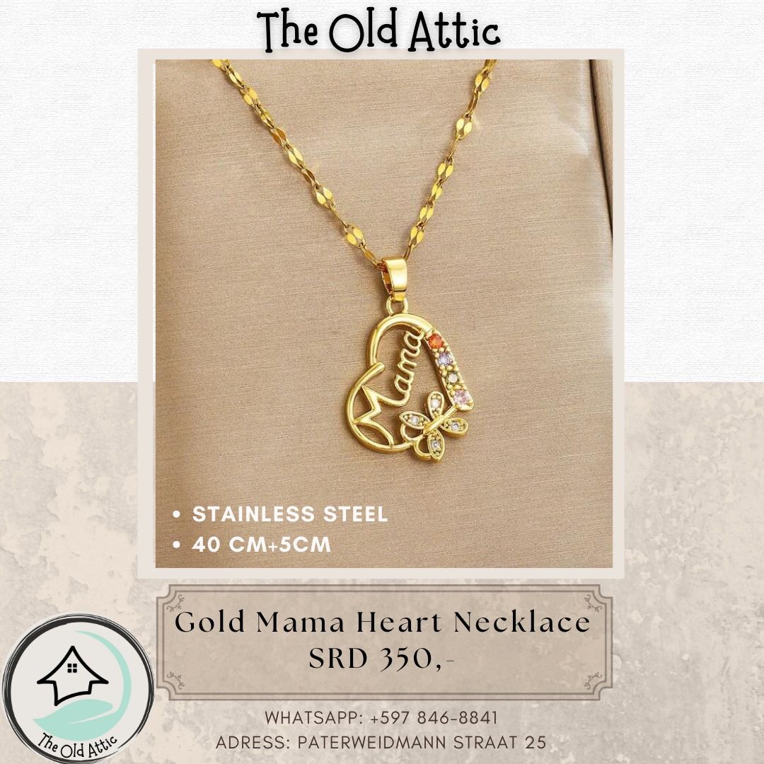 Gold Mama Heart Necklace_0