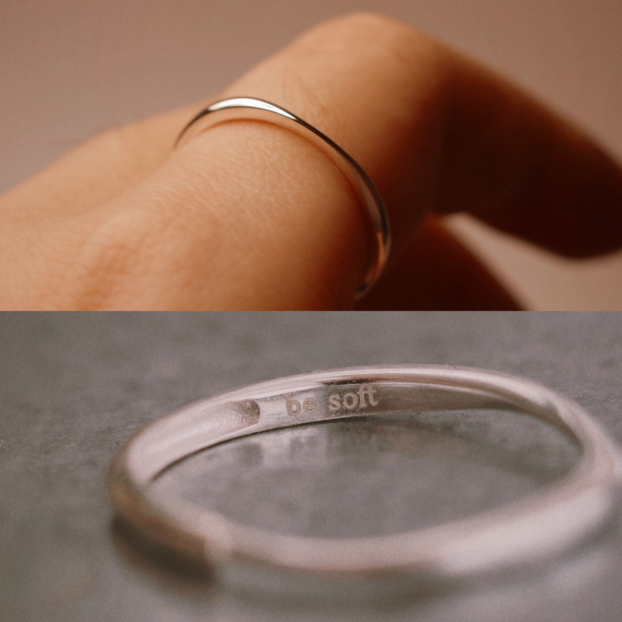 S925 Silver Ring - be soft / flow / breathe_0