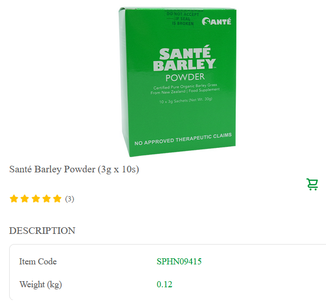 Santé Barley Powder (3g x 10s)_0