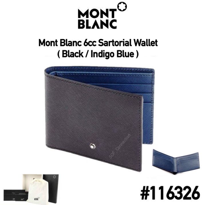 [6cc Black/IndigoBlue #116326] - Montblanc Sartorial Wallet_0