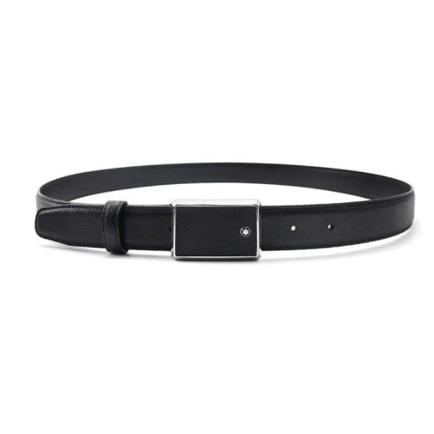 [BELT #114421] Montblanc Black 30mm Leather Belt_3