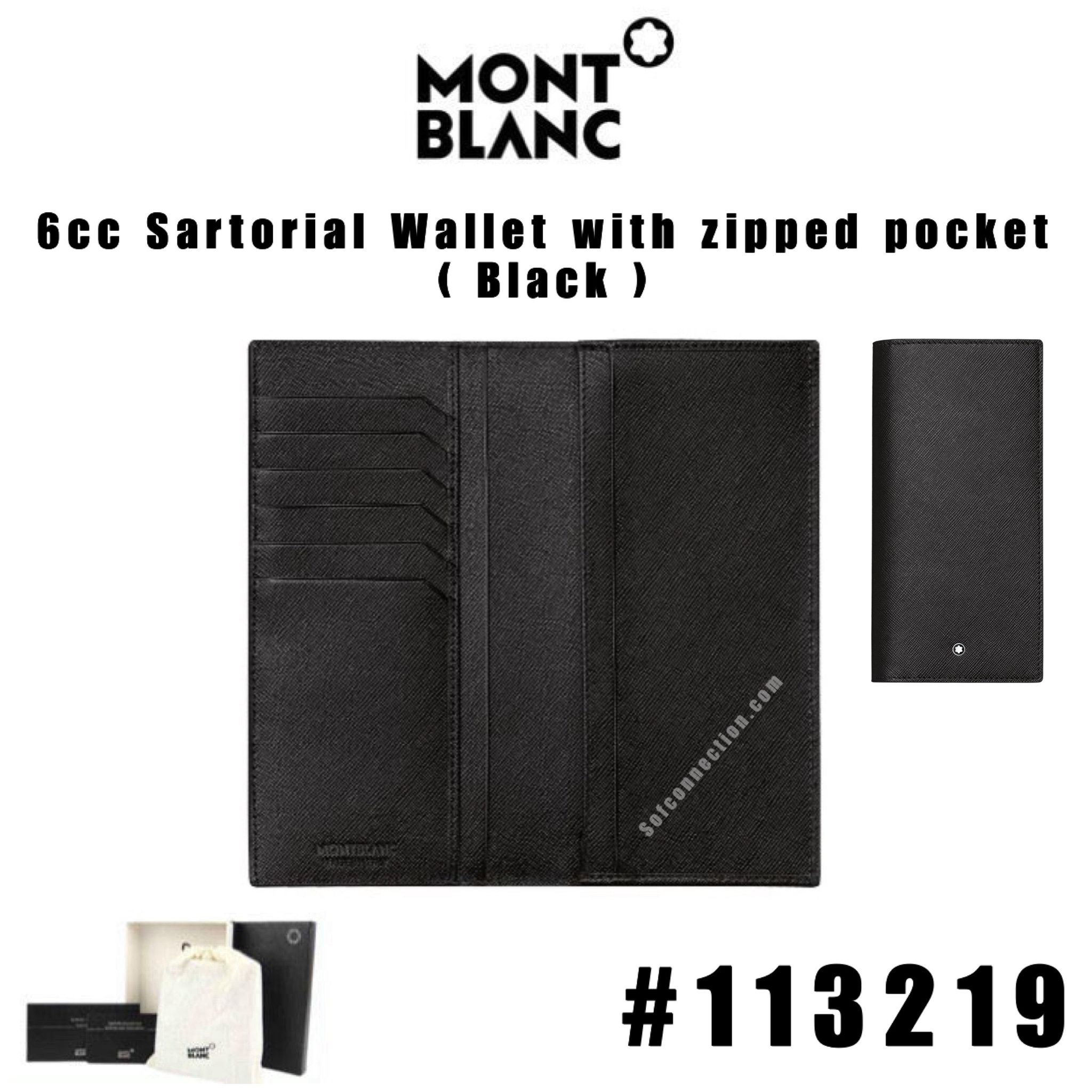 [6cc #113219] Montblanc Sartorial Long Wallet with zipped Pocket _0