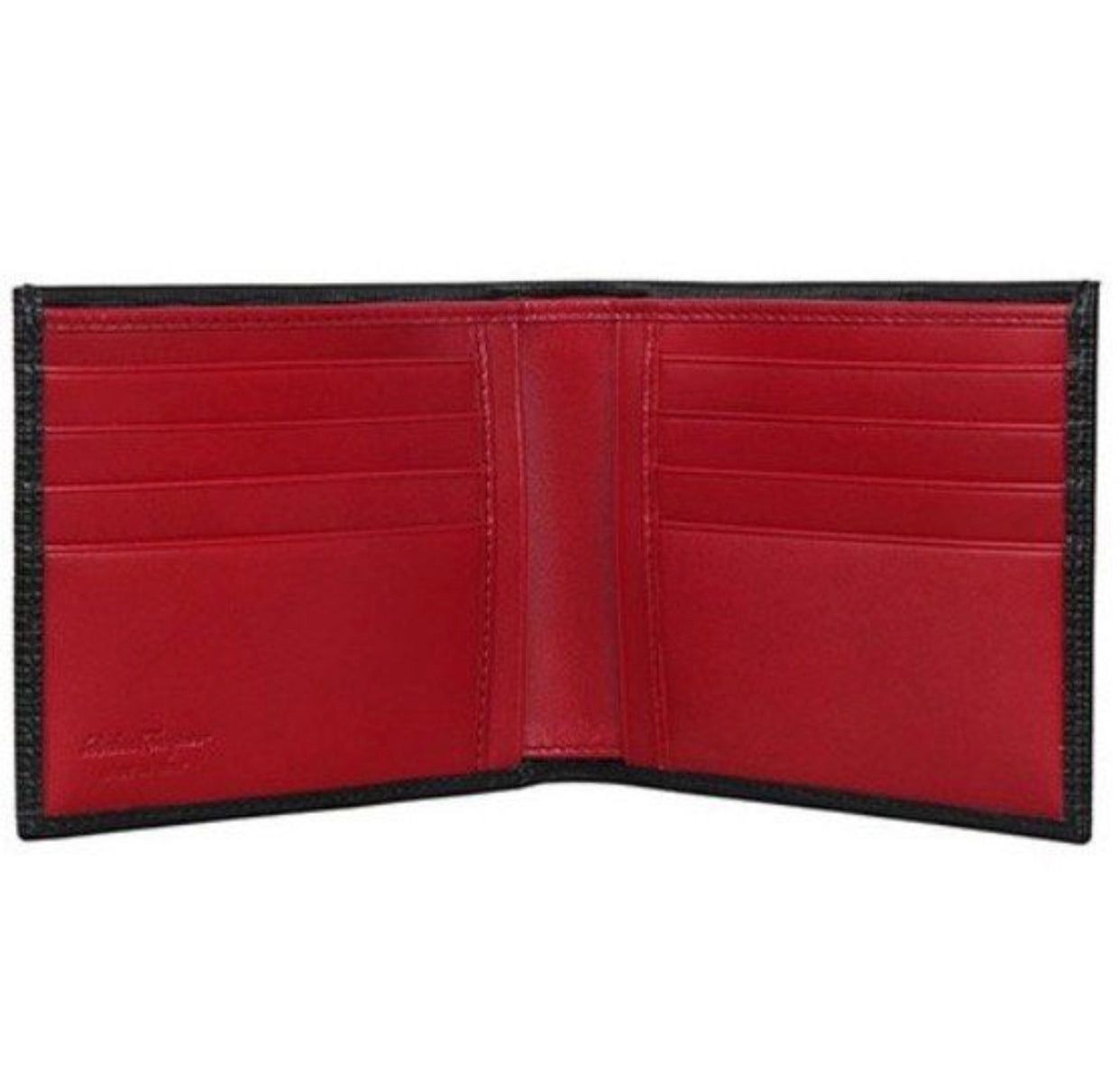 [8cc Wallet #66-9965] Salvatore Ferragamo Scratch Steel Logo Wallet_1