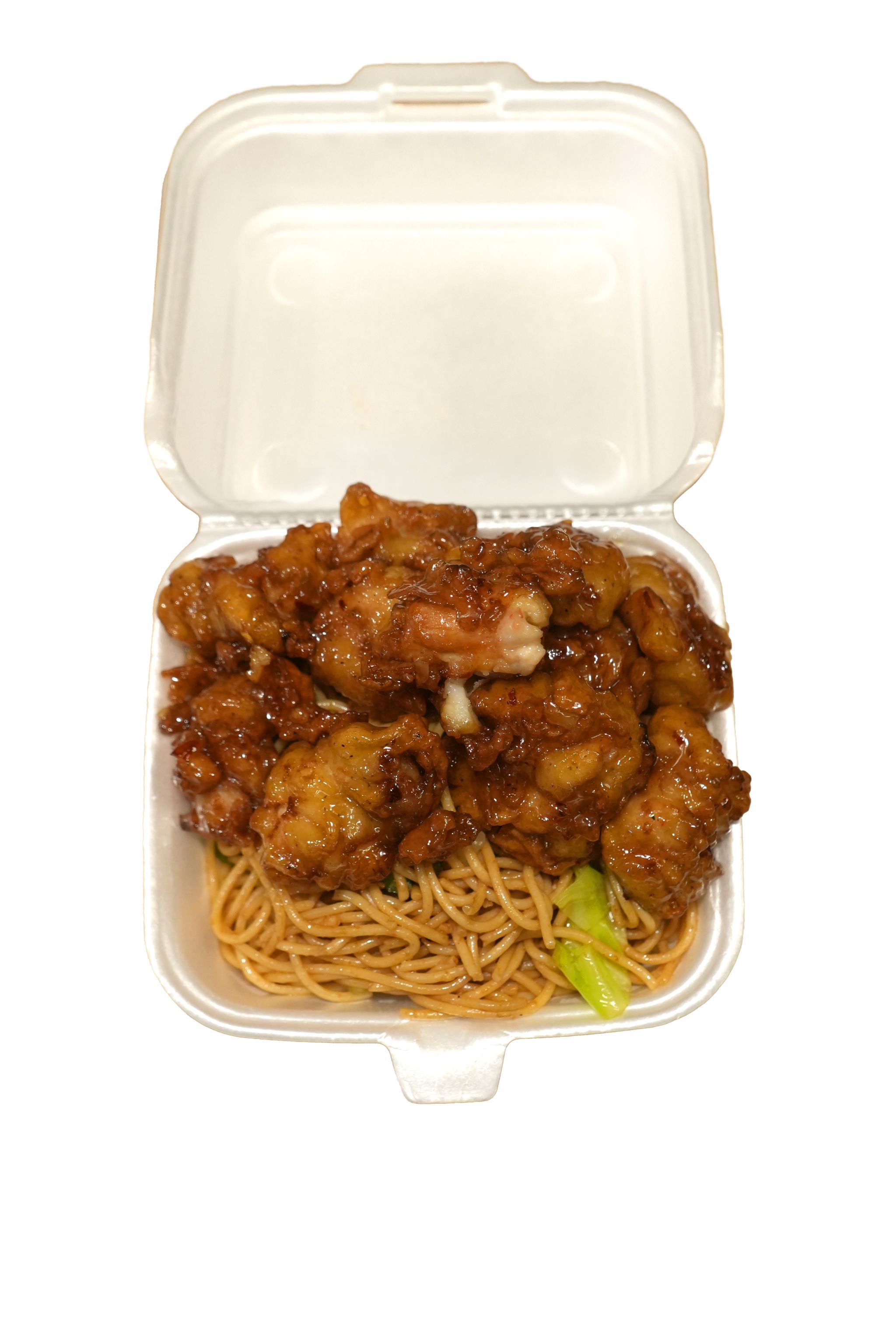 Orange Chicken + Fideo Chow Mein_0