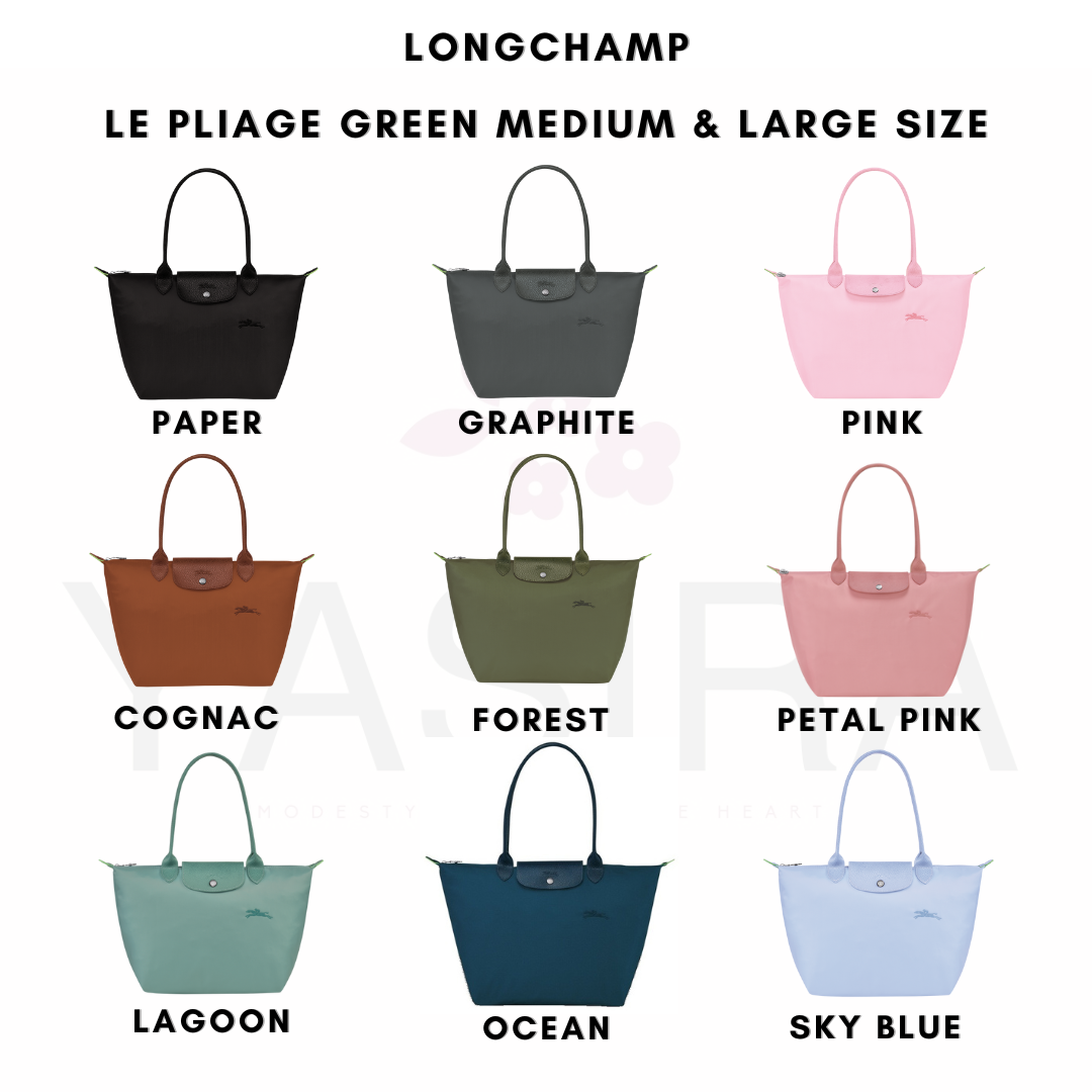 Longchamp Le Pliage Green Tote (MEDIUM)_1