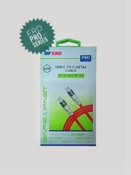 ERD Pro Series UC-121 Type-C to C Metal Cable (65W, 5mm, 1Meter Red)_1