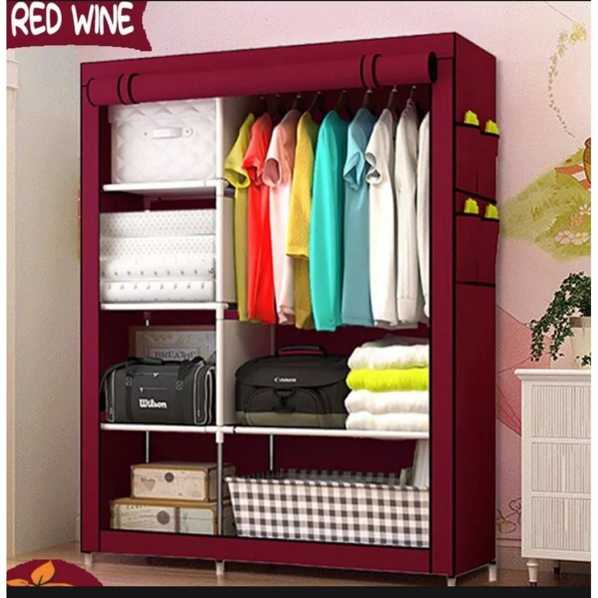 2 Door Cloth and Storage Wardrobe_0