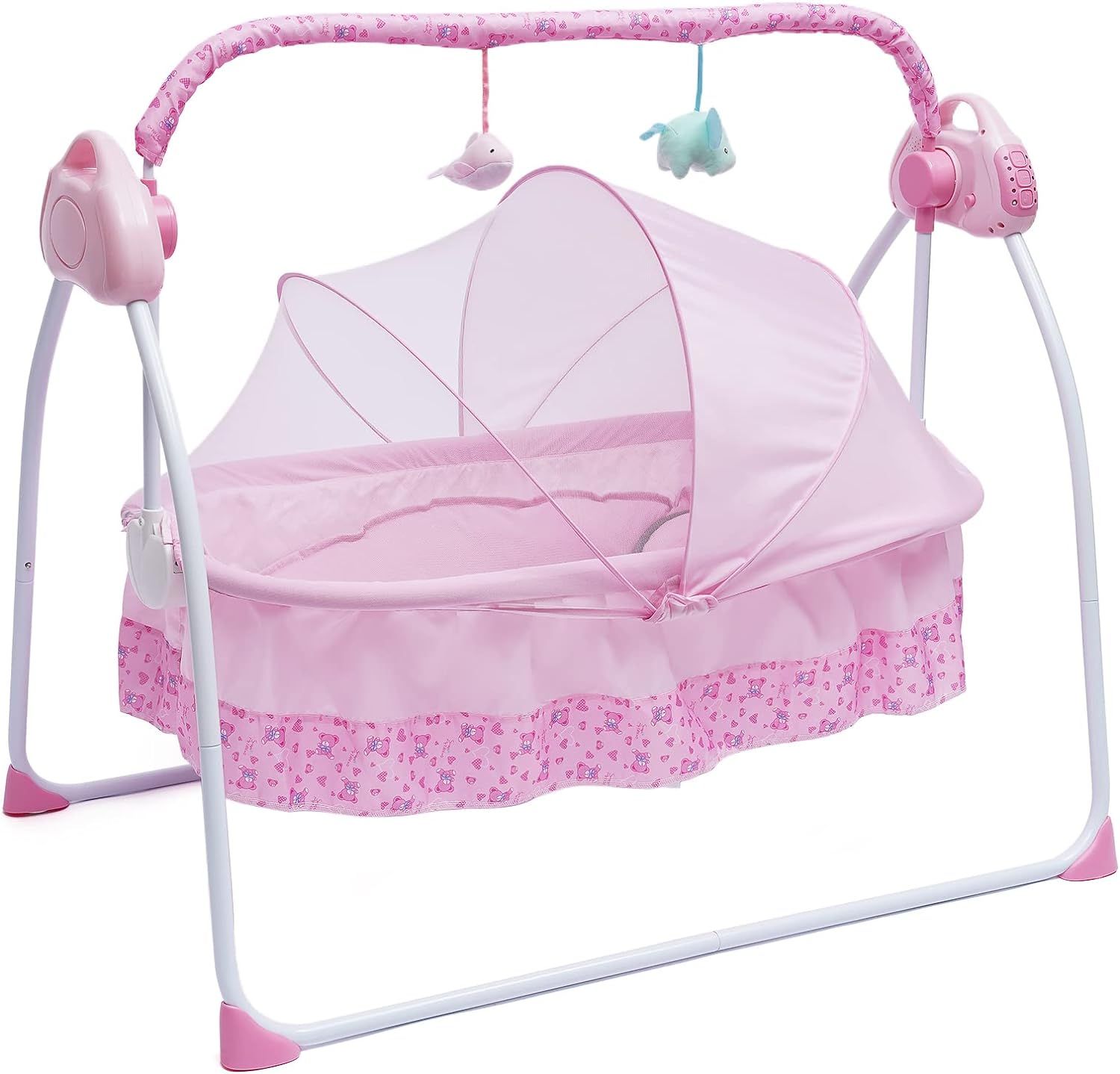 Electric Baby Crib Cradle Infant Bed For Babies 0-18 Months_0