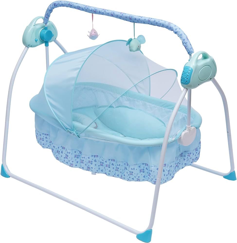 Electric Baby Crib Cradle Infant Bed For Babies 0-18 Months_1