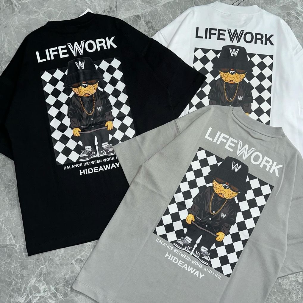 LIFEWORK Checkerboard Hipdok Warrior T-Shirt _0