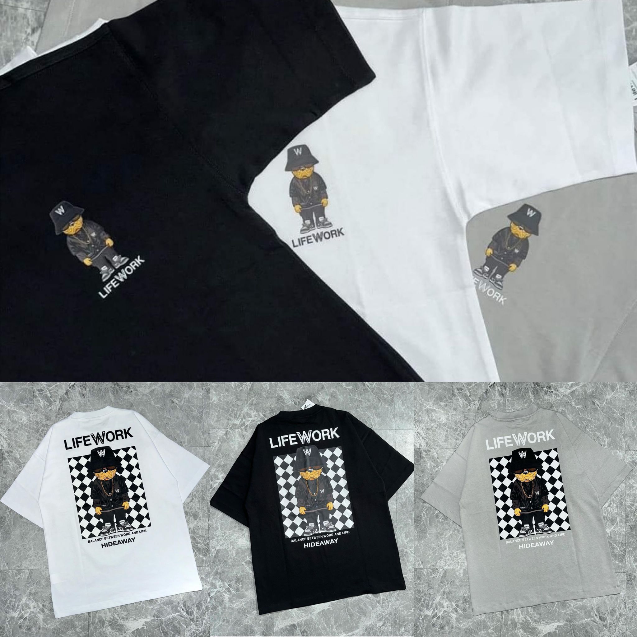 LIFEWORK Checkerboard Hipdok Warrior T-Shirt _2