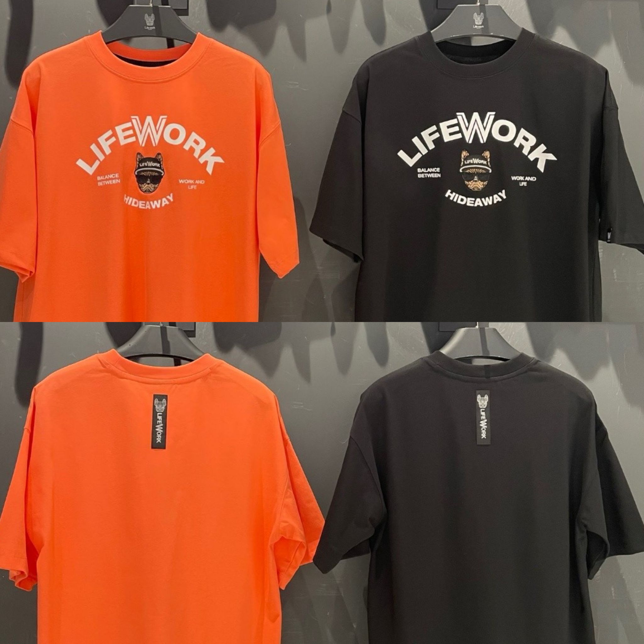 LIFEWORK Embroidery Hipdog T-Shirt _0