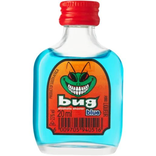 Bug Blue Alcoholic Shooter Bottle 20ml_0