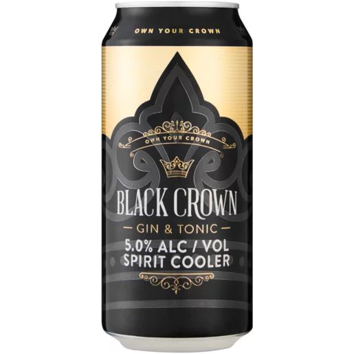 Black Crown Gin & Tonic Spirit Cooler Can 440ml_0