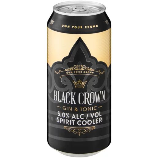 Black Crown Gin & Tonic Spirit Cooler Can 440ml_1