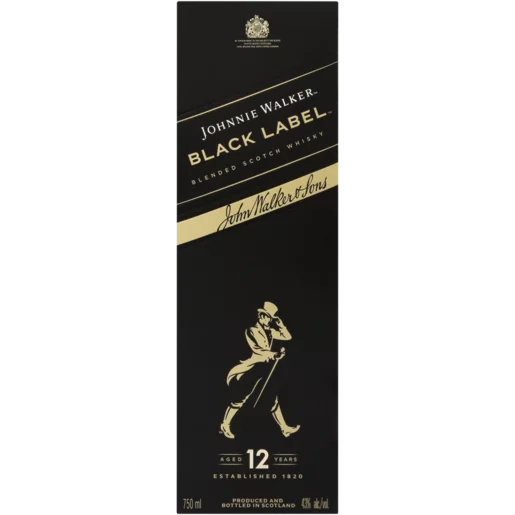 Johnnie Walker Black Label 12 Year Old Scotch Whisky Bottle 750ml_1