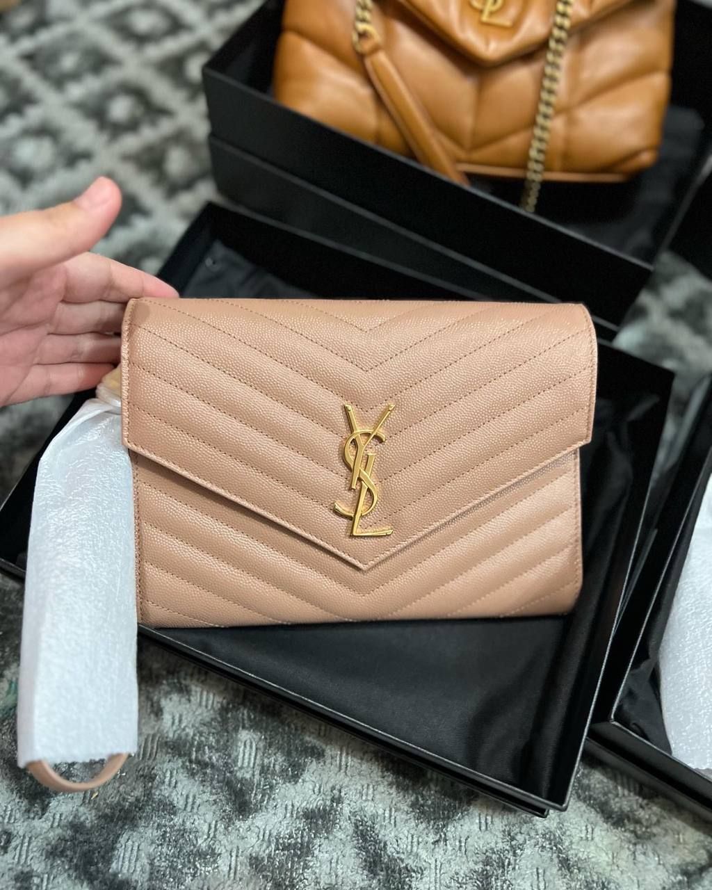 YSL Cassandre matelassé leather clutch_3