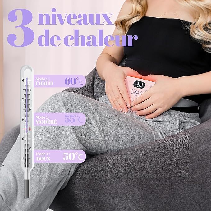 Ceinture Chauffante et Vibrante pour Soulagement des Douleurs Menstruelles_0