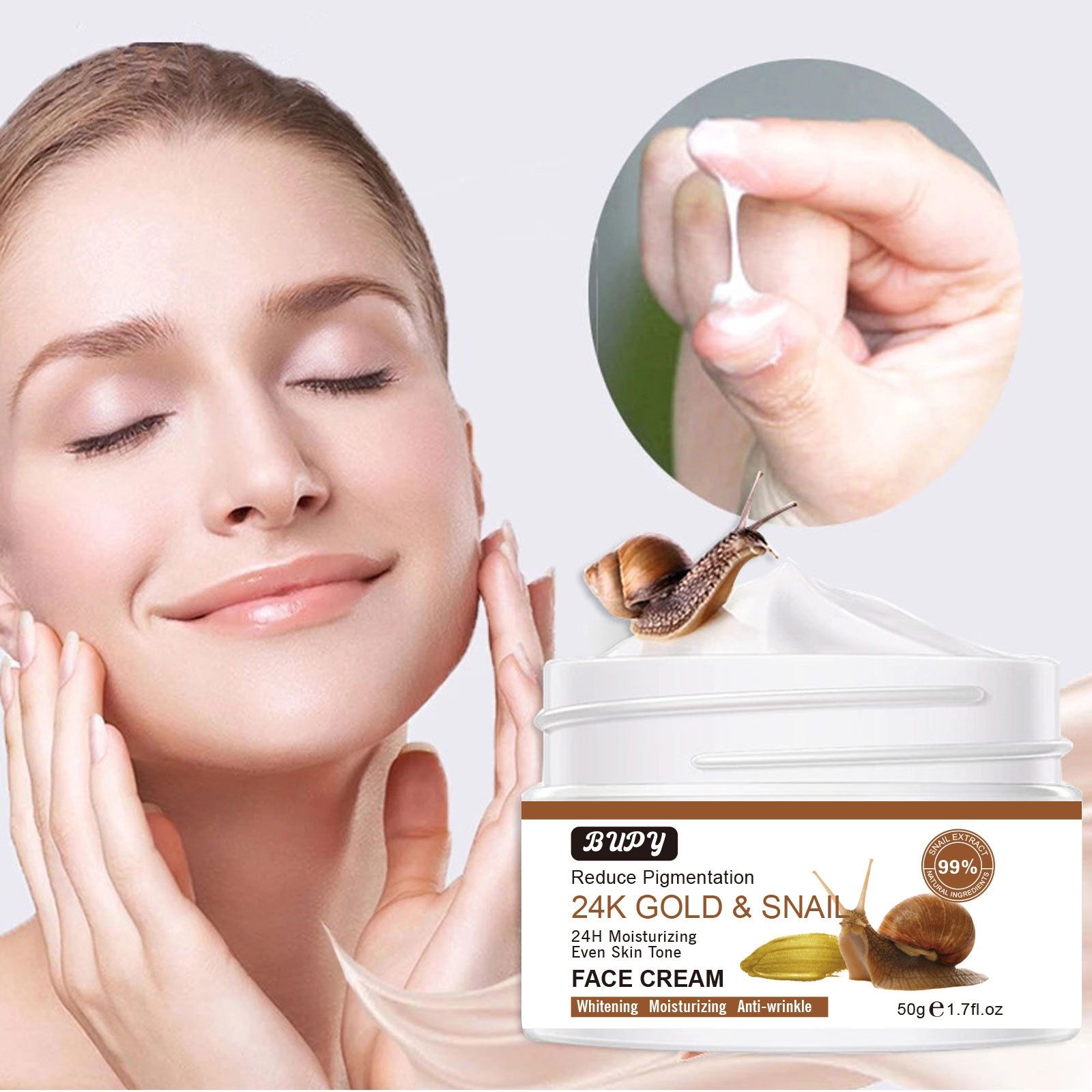 Bupy 24k gold and snail face cream _0