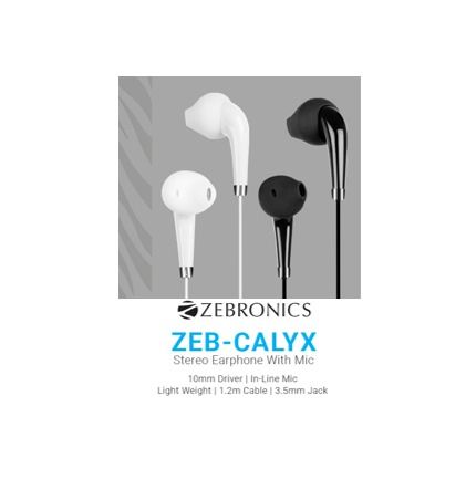 Zebronics Zeb-Calyx Wired Earphones - Assorted Color_0