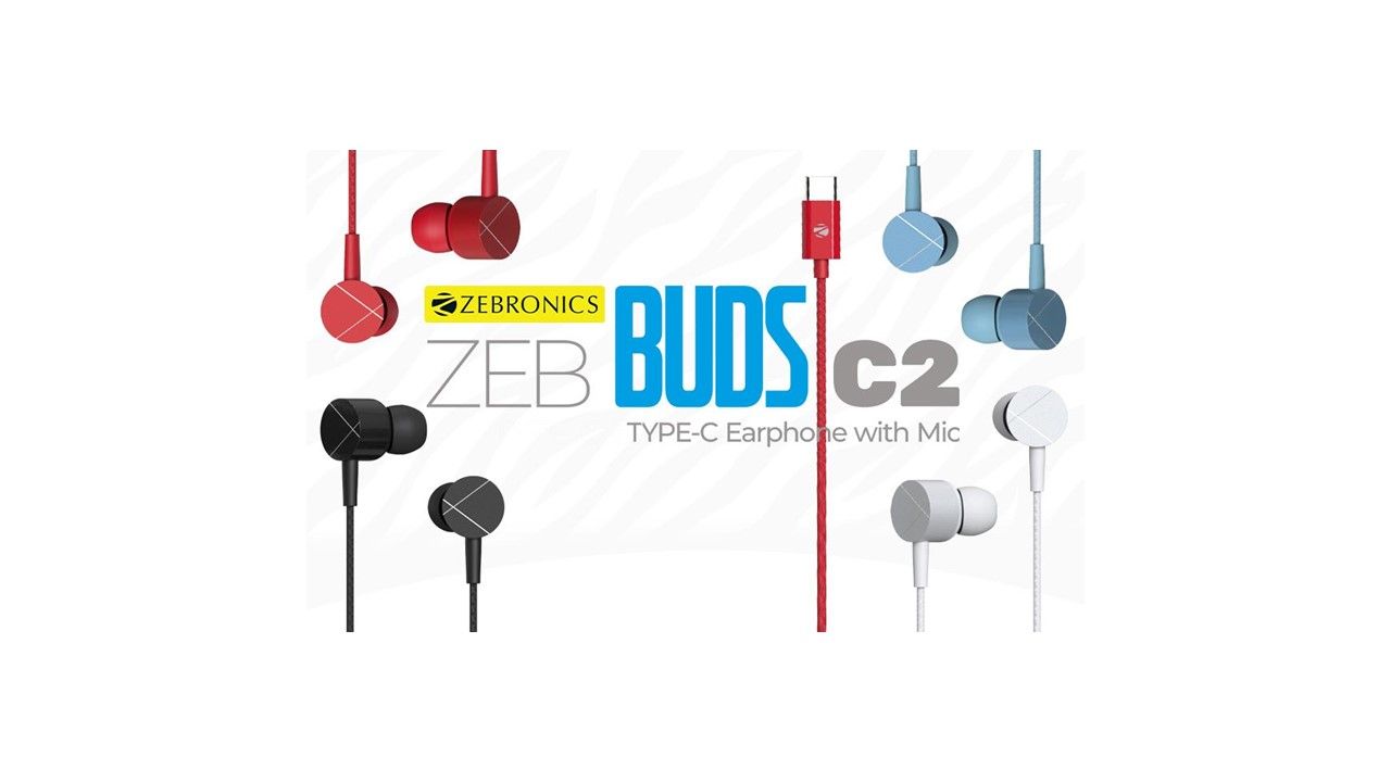 ZEBRONICS Zeb-Buds C2 Type C Wired Earphones - Assorted Color_0