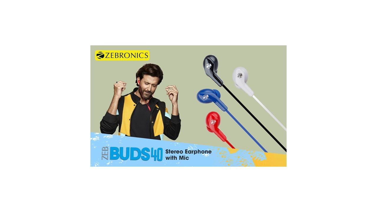 ZEBRONICS Zeb-Buds 40 Wired Stereo Earphone - Assorted Color_0