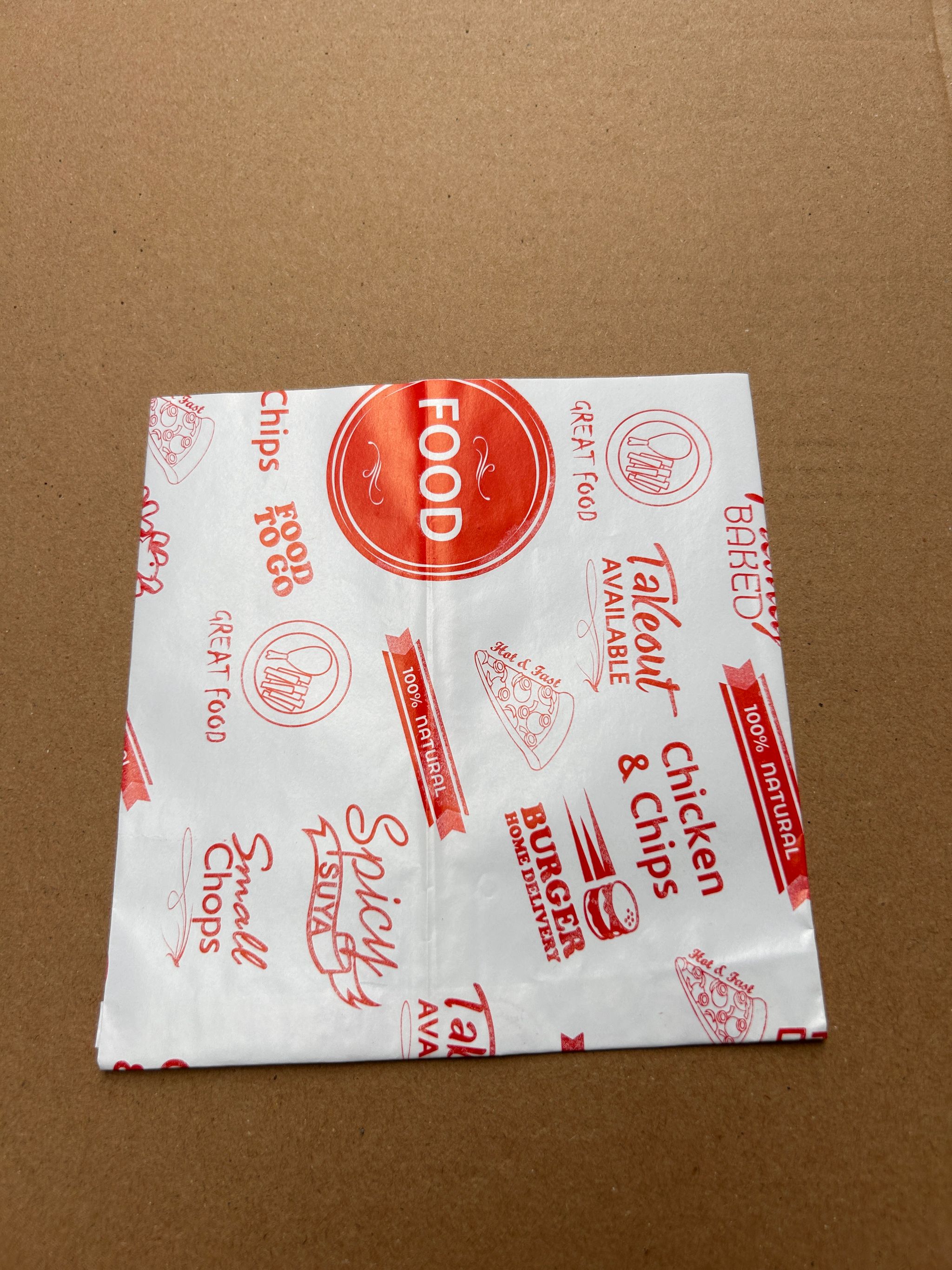 “FOOD TO GO” DELI TAKEOUT BAGS - RED & WHITE _1