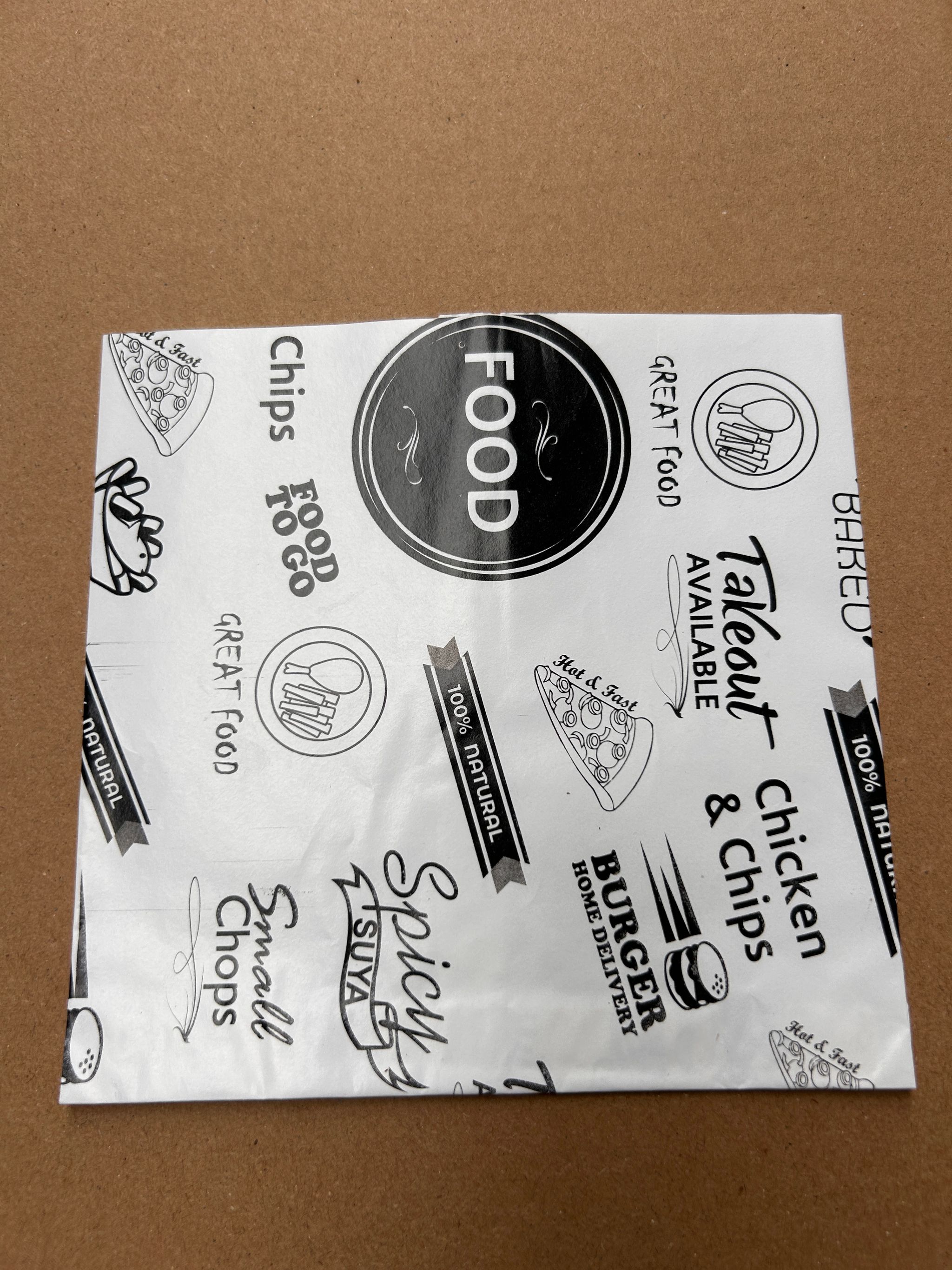 “FOOD TO GO” DELI TAKEOUT BAGS - BLACK & WHITE  _1