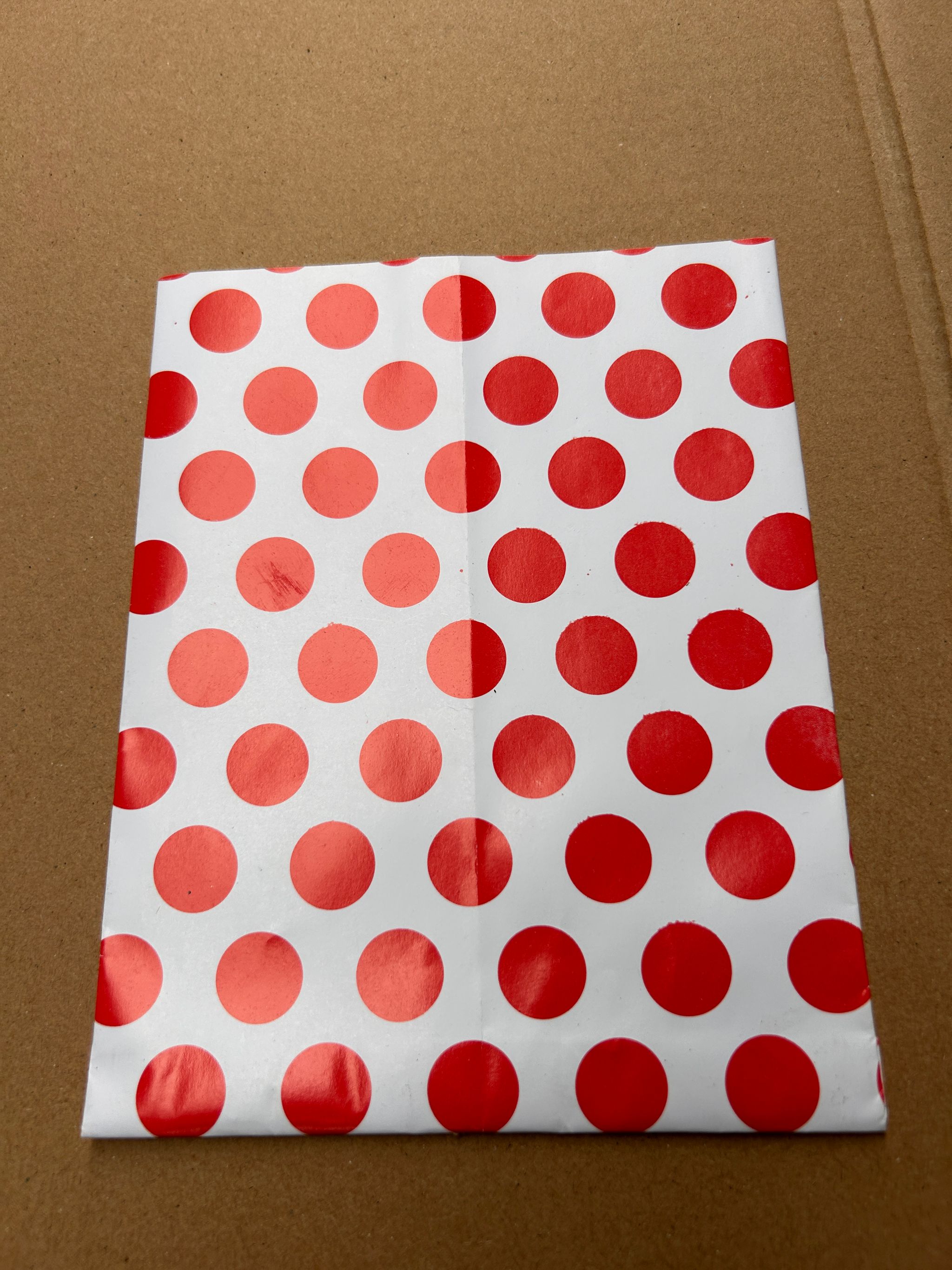 “POLKA DOT” DELI TAKEOUT BAGS - RED & WHITE _1