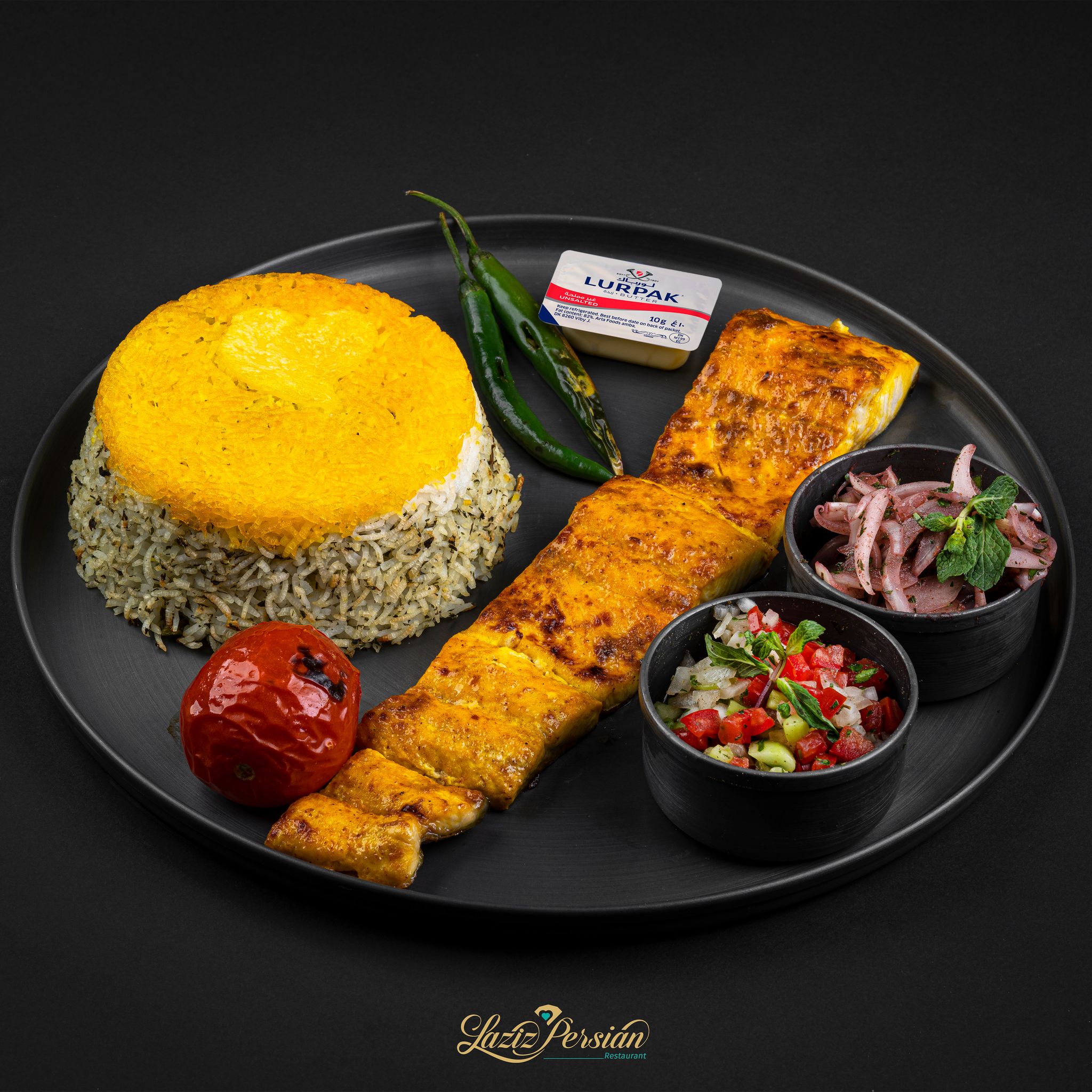 cholo mahi Salmon kababi (grilled Salmon fillet with rice)_0