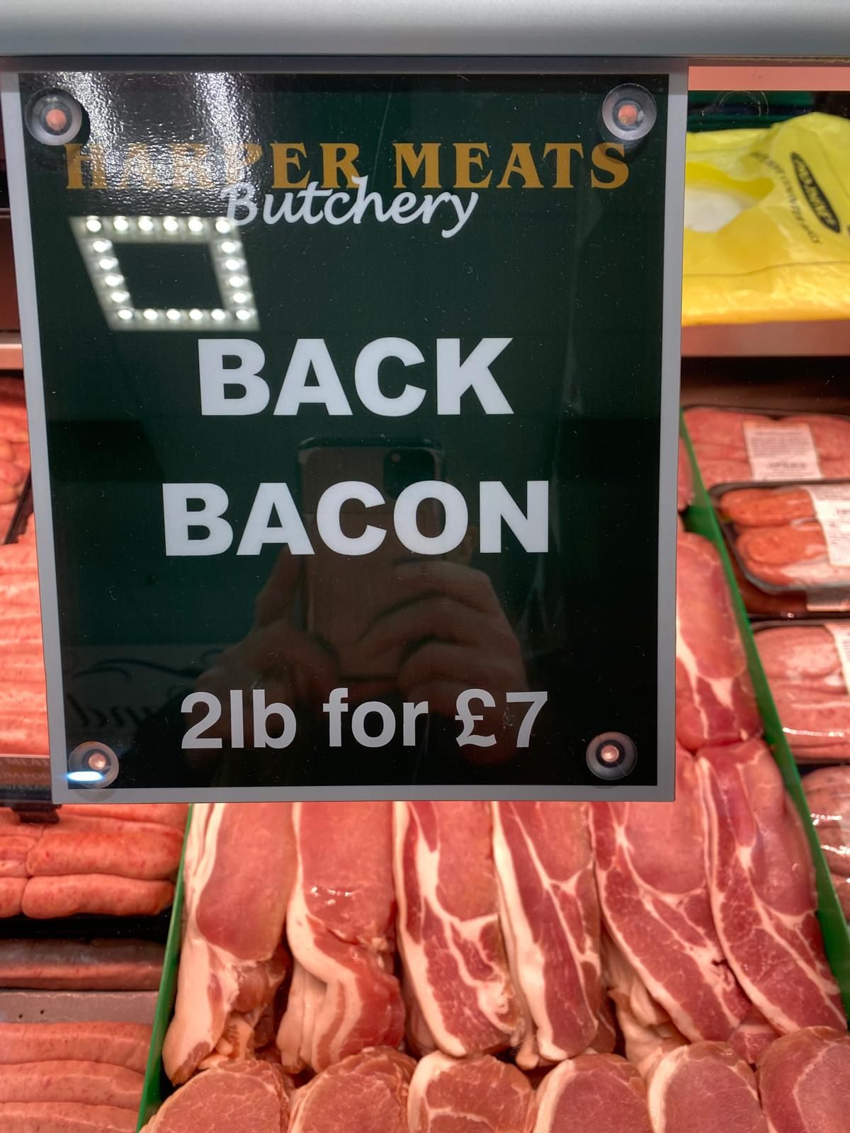 BACK BACON 2lb for £7_0