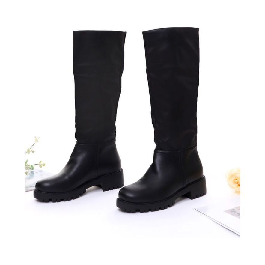 Bellow Knee Leather Boots_0