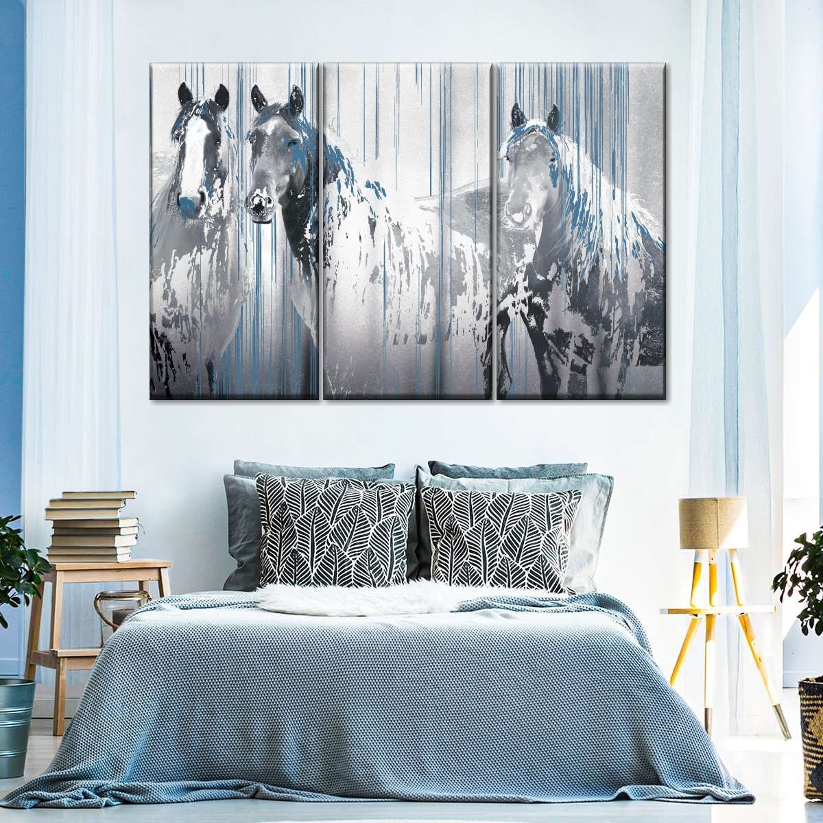 Three Horse Company 3 Piece Canvas Wall Art For Living Bedroom Office Home Decor  (Copy)_1