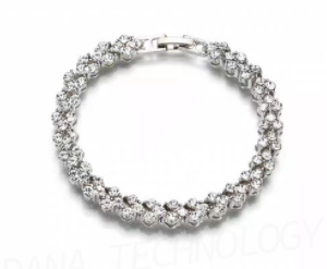 B008 Elegant Female Crystal Bracelet-Transparent_3