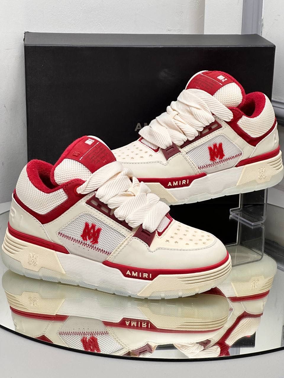 AMIRI Red & white MA-1 Sneakers_1