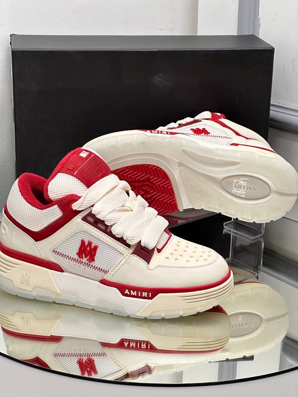 AMIRI Red & white MA-1 Sneakers_0