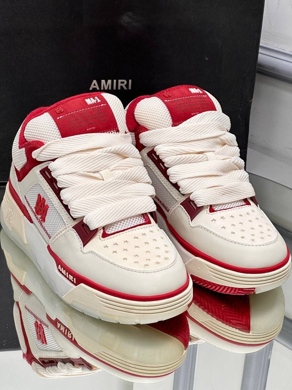 AMIRI Red & white MA-1 Sneakers_5