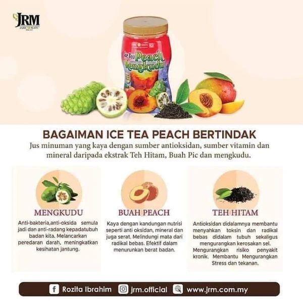 Ice Peach Tea Mengkudu by JRM Bonda Rozita_2