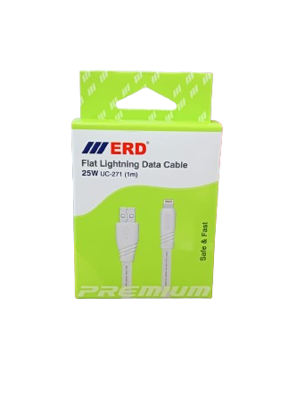 ERD UC-271 Flat Lightning data cable 25W - White_1