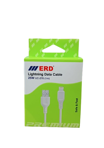 ERD UC-270 1Meter Lightning Data Cable White Color_1