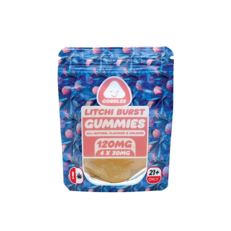 Gobbles | Litchi Burst Gummies | 120mg | 4 x 30mg_0