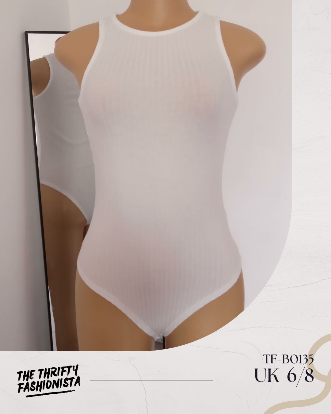 White Racerback Sleeveless Bodysuit_0